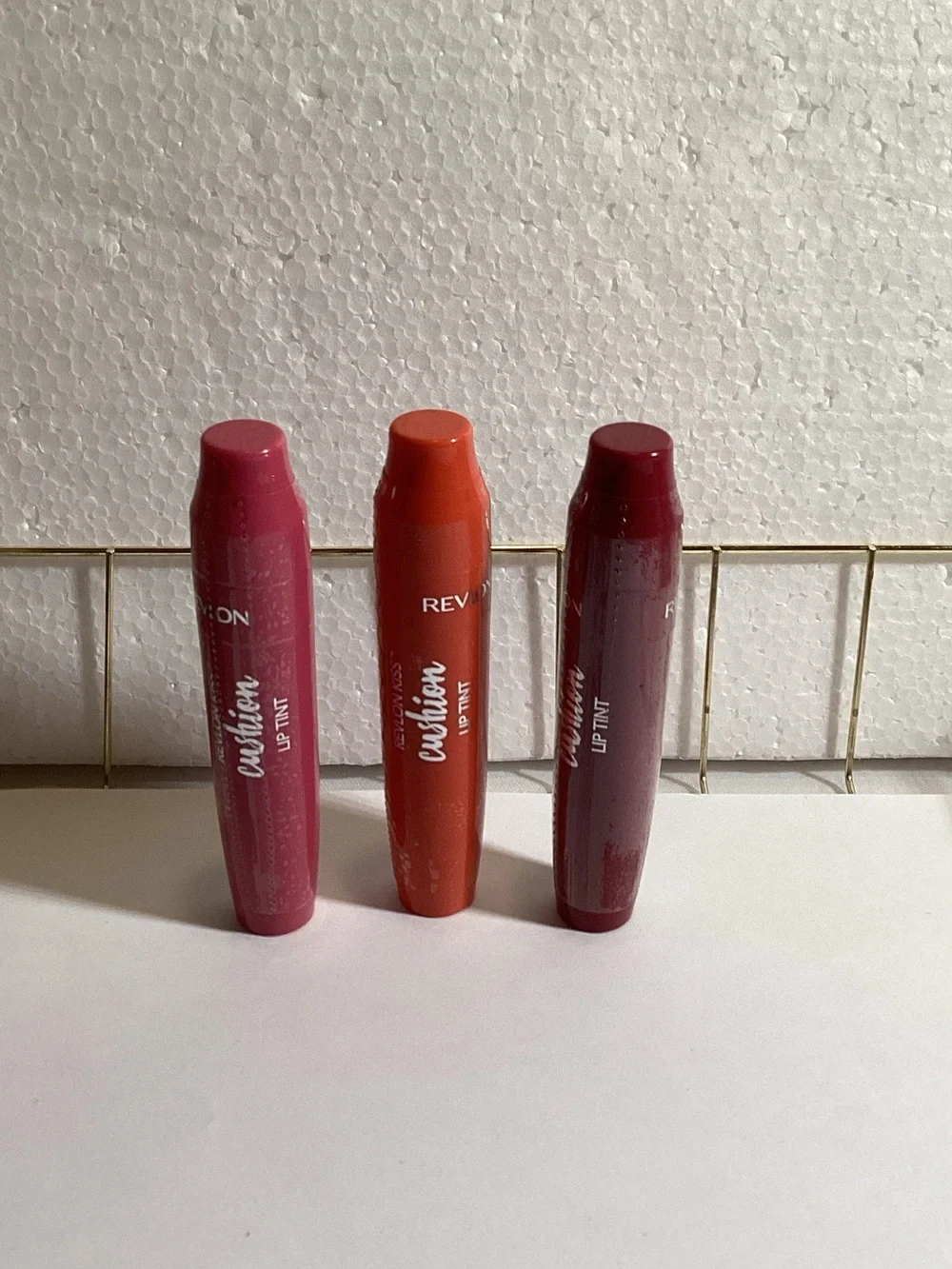 Revlon Cushion Lip Tint Trio — Pink, Orange, Berry